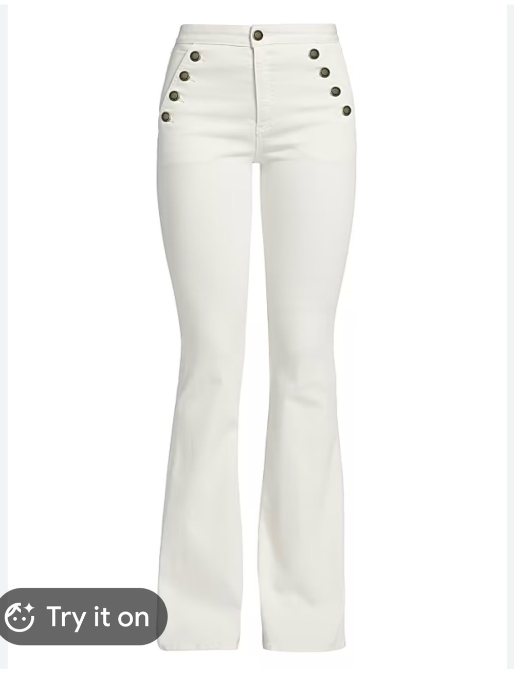 Ramy Brook Helena Cream High-Rise Flare Pants